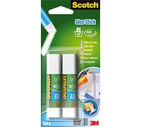 Scotch 6216C - Pack de 2 barras adhesivas, 8 g | Adherencia permanente fuerte para proyectos artísticos, de oficina y escolares; fácil de limpiar, no tóxico y a base de agua
