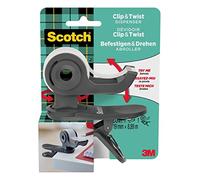 Scotch 90103 - Dispensador de cinta adhesiva C&T, gris, 1 rollo incluido, 19 x 9,8 m