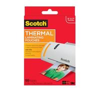 Scotch - Bolsas de plastificación térmica, transparente, 5 mm, tarjetas de visita, banners y ensayos, ideales para la oficina o la escuela, apto para formato carta (22,6 x 29 cm)