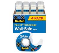 Scotch Brand Wall-Safe Tape, Standard Width, 3/4 x 650 pulgadas, 4 rollos (183-DM2)