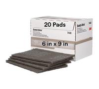 Scotch-Brite 04028 7448 Ultra fina mano Pad, 6 "x 9", de carburo de silicio abrasivos grano, 4 cm de diámetro (Pack de 20)