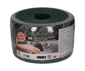 Scotch Brite 3M ScotchBrite 96 Rollo Fibra Verde Limpieza General precortado 134 mm x 6 m 12 rolloscaja S Brite ESTROP 6MX134MM, 1, Neutro