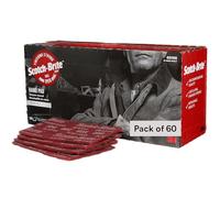 Scotch-Brite 7447B - Almohadilla de mano para usos generales, óxido de aluminio, 22,8 cm de largo x 15,2 cm de ancho, color granate (paquete de 60)