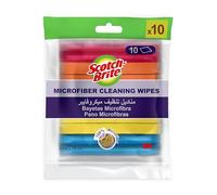 Scotch-Brite Bayetas de Microfibra de Limpieza Básica, Colores Variados, Pack de 10