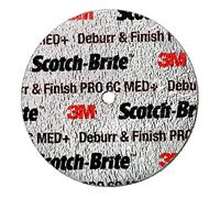 Scotch-Brite Deburr and Finish PRO - Rueda unitizada, 3" x 1/8" x 1/4 en 6C MED+ (paquete de 40)