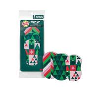 Scotch-Brite Esponjas emergentes de Navidad, 3 Piezas por Paquete, esponjas comprimidas únicas Que se expanden en el Agua, patrón Rojo y Verde Festivo