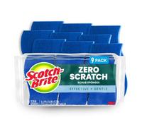 Scotch-Brite Esponjas para fregar sin arañazos, esponjas para limpiar la cocina, el baño y el hogar, esponjas antiarañazos seguras para utensilios de cocina antiadherentes, 9 esponjas de fregado