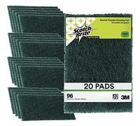 Scotch-Brite Estropajo 96-20, 20 Almohadillas, 6 x 9 Pulgadas, Limpieza de Uso General, Apto para Alimentos, no se oxida