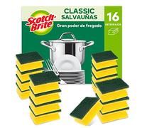 Scotch-Brite Estropajo Clásico de cocina, 16 esponjas por paquete - Eficaz para el fregado de cada día