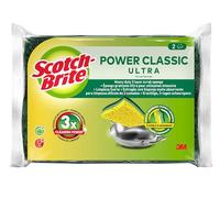 Scotch-Brite Estropajo Ultra Clásico, Pack de 2 Esponjas Multiusos - No Raya, para Ollas, Sartenes, Cristal y Utensilios de Cocina Antiadherentes