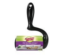 Scotch-Brite Rodillo de pelusa extra pegajoso para mascotas, superficie plana, 48 hojas, 1 rodillo/paquete | Ideal para limpiar el pelo de animales de la ropa y la tela | Removedor de pelusas portátil