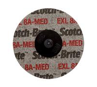 Scotch-Brite RolocEXL Unitized Wheel TR, óxido de aluminio, 15100 rpm, 3" de diámetro, 8A Grano grueso (Pack de 40), 3, canela, 10
