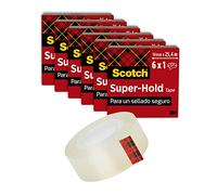 Scotch Cinta Adhesiva de Doble Cara - 1 Rollo de 19 mm x 33 m, Transparente - Adhesivo Permanente por Ambas Caras - Fuerte, Duradera y Segura para Fotos
