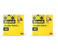 Scotch Cinta Adhesiva para Envolver Regalos - 1 Rollo en dispensador de mano, 19 mm x 15 m - Cinta Adhesiva Satinada y Transparente para Usar en Papel de Regalo (Paquete de 2)