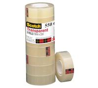 Scotch Cinta Adhesiva Transparente - 8 rollos - 19mm x 33m - Cinta Adhesiva para Uso General para el Colegio, el Hogar y la Oficina