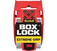 Scotch Cinta de embalaje Box Lock, 1 rollo con dispensador, 1.9 x 1000 pulgadas, cinta de embalaje de agarre extremo, cinta de envío y correo, se adhiere al instante a cualquier caja (195 L)
