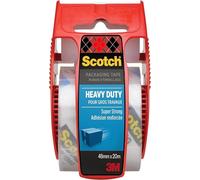 Scotch Cinta de Embalaje de Alta Resistencia Transparente con Dispensador Manual, 1 Rollo de 48 mm x 20 m - Cinta Adhesiva de Calidad para Cerrar Cajas, Cartones y Paquetes