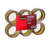 Scotch Cinta de Embalaje Marrón, 6 Rollos, 50 mm x 66 m - Cinta Adhesiva de Calidad para Cerrar Cajas, Cartones y Paquetes