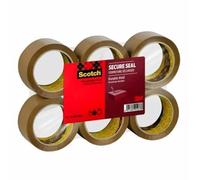Scotch Cinta de Embalaje para Sellado Seguro, Transparente, 50 mm x 66 m, 6 Rollos/Paquete - Cinta Adhesiva de Calidad para Cerrar Cajas, Cartones y Paquetes