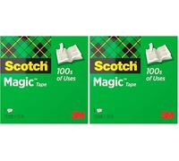 Scotch Cinta Mágica - 1 Rollo de 19 mm x 10 m - Cinta Adhesiva de Uso General para Reparación, Etiquetado y Sellado de Paquetes y Documentos (Paquete de 2)