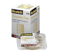 Scotch Cinta transparente 550, 15 mm נ66 m, 10 rollos