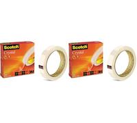Scotch Cinta transparente Crystal, 1 rollo de 19 mm x 33 m (Paquete de 2)