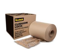 Scotch Cushion Lock envoltura protectora, 12 pulgadas x 600 pies, solución de embalaje sostenible, no necesita tijeras o cinta (PCW-12600)