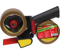 Scotch Dispensador pistola y cinta uso general 50 mm x 66 m marrón (1 dispensador +2 rollos)