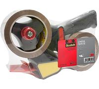 Scotch Dispensador pistola y cinta uso general 50 mm x 66 m marrón (1 dispensador +2 rollos)