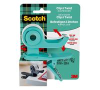 Scotch - Dispensador de cinta adhesiva C&T, verde menta, 1 rollo incluido, 19 x 9,8 m