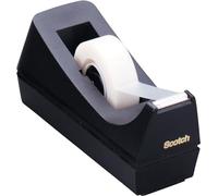 Scotch Dispensador de Cinta Adhesiva, Color Negro, 25 x 19 mm - Rellenable para la Escuela, el Hogar y la Oficina