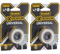 Scotch Extremium Universal color blanco Cinta americana, 3 m x 19 mm (Paquete de 2)