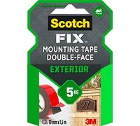 Scotch-Fix Cinta de montaje para exteriores 411-1915-P, 19 mm x 1,5 m, 1 rollo/pack (el embalaje puede variar)