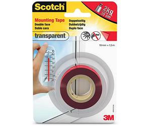 Scotch-Fix Cinta de montaje transparente 4910C-1915-P, 19mmx1,5m, 1 rollo/pack (el embalaje puede variar)