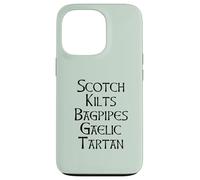 Scotch Kilts Bagpipes Gaelic Tartan Scotland Meme EN LA Espalda Carcasa para iPhone 13 Pro