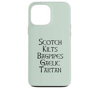 Scotch Kilts Bagpipes Gaelic Tartan Scotland Meme EN LA Espalda Carcasa para iPhone 13 Pro MAX