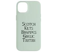 Scotch Kilts Bagpipes Gaelic Tartan Scotland Meme EN LA Espalda Carcasa para iPhone 14 Plus