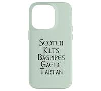 Scotch Kilts Bagpipes Gaelic Tartan Scotland Meme EN LA Espalda Carcasa para iPhone 14 Pro