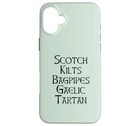 Scotch Kilts Bagpipes Gaelic Tartan Scotland Meme EN LA Espalda Carcasa para iPhone 16 Plus