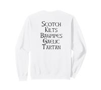 Scotch Kilts Bagpipes Gaelic Tartan Scotland Meme EN LA Espalda Sudadera