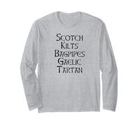 Scotch Mata A LA GABALDA Tartan GAÉLICO Escocia Meme escocés Manga Larga