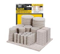 Scotch Pack de 199 Fieltros para Muebles, Tamaños Surtidos, Beige - Protectores de Suelo Autoadhesivos para Patas de Sillas, Mesas y Sofás - Antirrayaduras para Parqué, Laminado y Vinilo