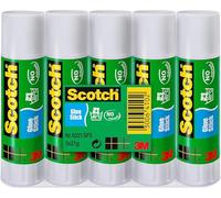 Scotch Pegamento de Barra - 5 Barras de Pegamento de 21g - Para Uso Adhesivo para el Colegio, el Hogar y la Oficina - Sin Disolvente, Lavable