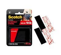 Scotch RF9731CH-C 1 en x 3 Pulgadas, Tiras, (1 Juego para 2 Libras), 4, Black, Holds up to 10 lbs