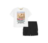 Scotch & Soda 2pc Big Boys Jersey/fleece T-shirt & Short Set White Traditi Talla: M | Camisetas Outlet | Unisex | Blanco