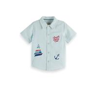 Scotch & Soda 2pc Big Boys Ss Yarn Dye Seersucker Shirt & Short Set Bleach Talla: S | Camisas Outlet | Unisex