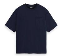Scotch & Soda 3 Crosses Pocket Loose-Fit T-Shirt, Camiseta Hombre, Night, M