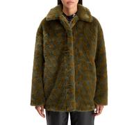 Scotch & Soda A-line Faux Fur Coat Olive Talla: XS | Chaquetas de Piel Sintética Outlet | Mujer | Verde