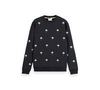 Scotch & Soda All-over Embroidery Sweatshirt Black Talla: XL | Jerséis Outlet | Hombre | Negro
