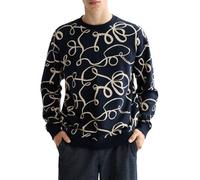 Scotch & Soda All Over Print Crewneck Sweatshirt, Sudadera, Hombre, AOP Ribbon Navy, S